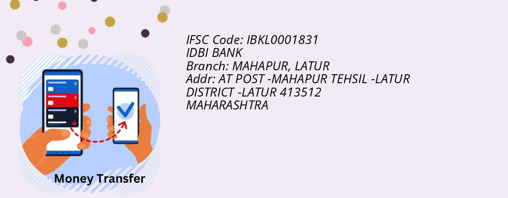 Find IDBI BANK IFSC Code LATUR - MAHAPUR Branch