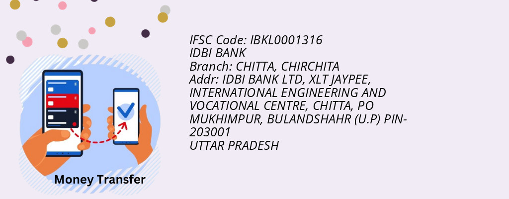 Find IDBI BANK IFSC Code CHIRCHITA - CHITTA Branch