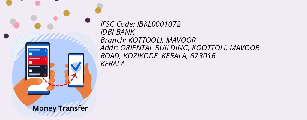 Find IDBI BANK IFSC Code MAVOOR - KOTTOOLI Branch