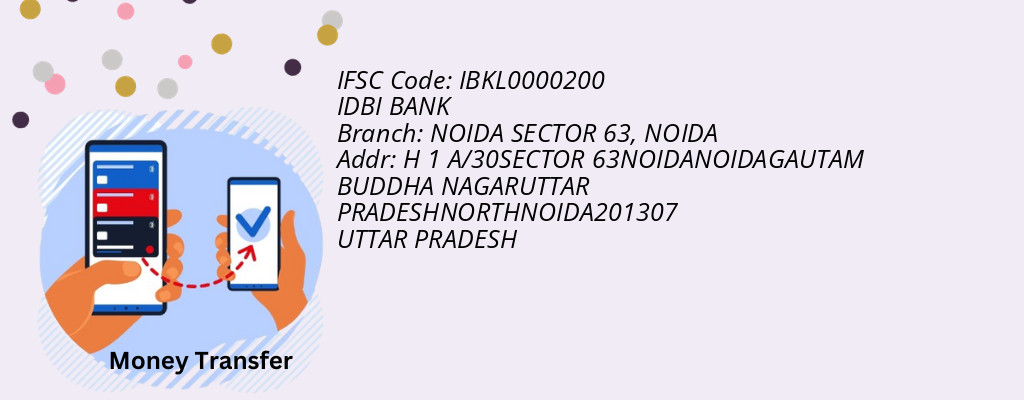 Find IDBI BANK IFSC Code NOIDA - NOIDA SECTOR 63 Branch