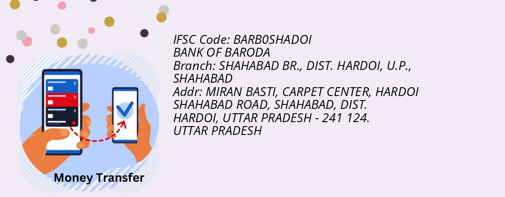 Find BANK OF BARODA IFSC Code SHAHABAD - SHAHABAD BR., DIST. HARDOI, U.P. Branch