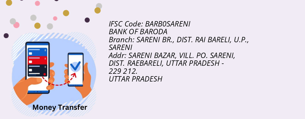Find BANK OF BARODA IFSC Code SARENI - SARENI BR., DIST. RAI BARELI, U.P. Branch
