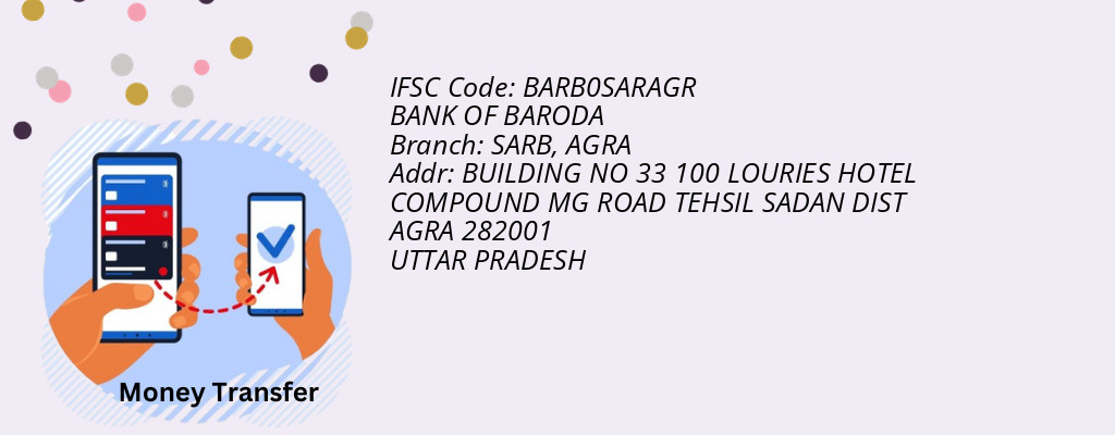 Find BANK OF BARODA IFSC Code AGRA - SARB Branch