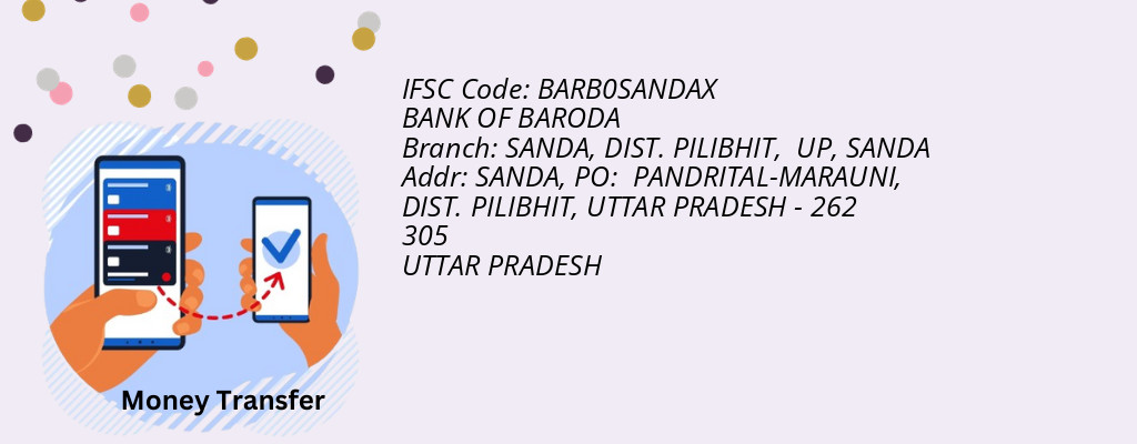 Find BANK OF BARODA IFSC Code SANDA - SANDA, DIST. PILIBHIT,  UP Branch