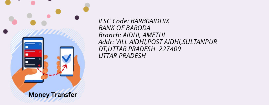 Find BANK OF BARODA IFSC Code AMETHI - AIDHI Branch