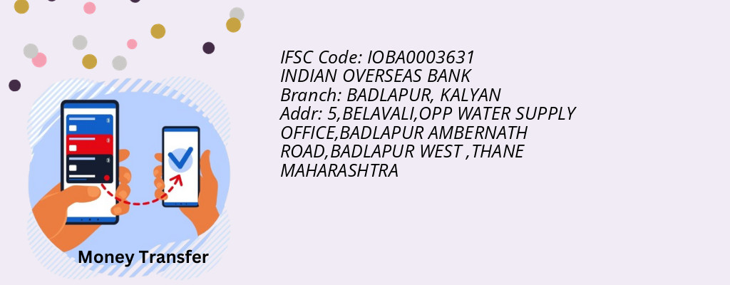 Find INDIAN OVERSEAS BANK IFSC Code KALYAN - BADLAPUR Branch