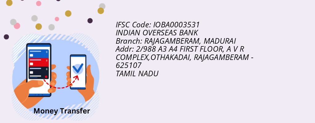 Find INDIAN OVERSEAS BANK IFSC Code MADURAI - RAJAGAMBERAM Branch