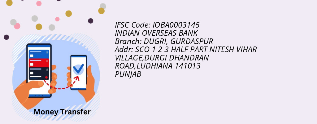 Find INDIAN OVERSEAS BANK IFSC Code GURDASPUR - DUGRI Branch