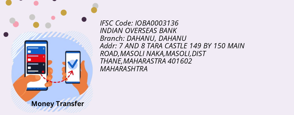 Find INDIAN OVERSEAS BANK IFSC Code DAHANU - DAHANU Branch