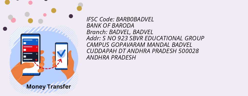 Find BANK OF BARODA IFSC Code BADVEL - BADVEL Branch Find BANK OF BARODA IFSC Code BADVEL - BADVEL Branch