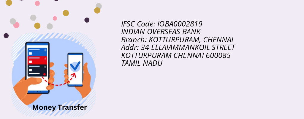 Find INDIAN OVERSEAS BANK IFSC Code CHENNAI - KOTTURPURAM Branch