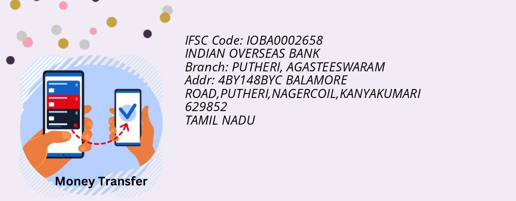 Find INDIAN OVERSEAS BANK IFSC Code AGASTEESWARAM - PUTHERI Branch