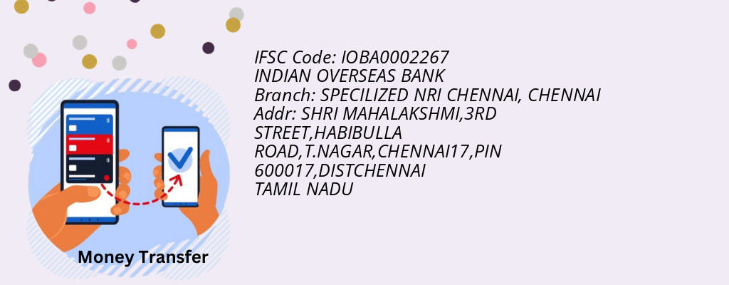 Find INDIAN OVERSEAS BANK IFSC Code CHENNAI - SPECILIZED NRI CHENNAI Branch