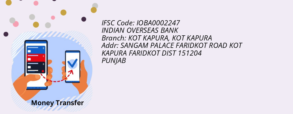Find INDIAN OVERSEAS BANK IFSC Code KOT KAPURA - KOT KAPURA Branch
