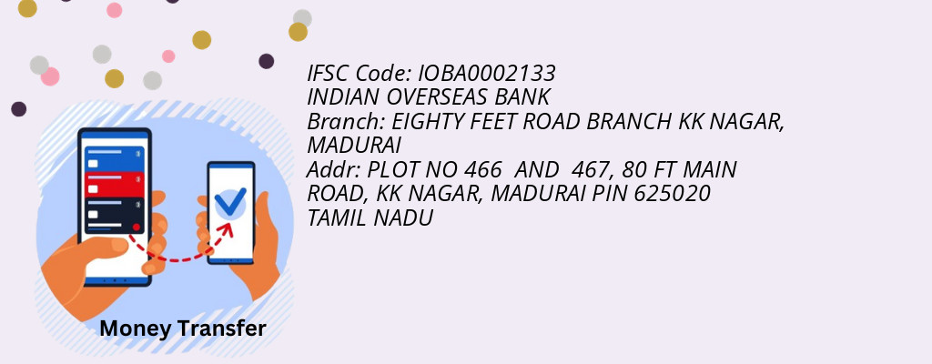 Find INDIAN OVERSEAS BANK IFSC Code MADURAI - EIGHTY FEET ROAD BRANCH KK NAGAR Branch