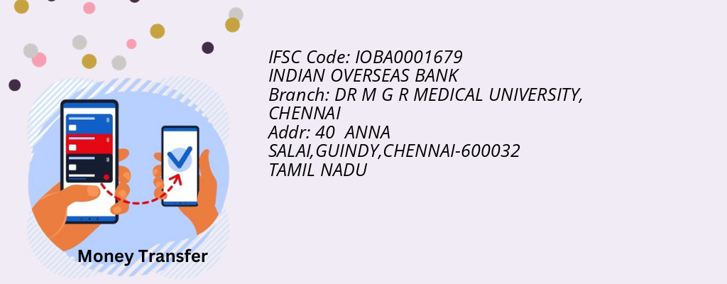 Find INDIAN OVERSEAS BANK IFSC Code CHENNAI - DR M G R MEDICAL UNIVERSITY Branch
