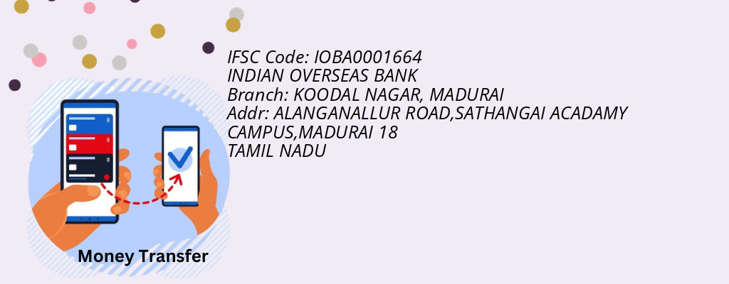 Find INDIAN OVERSEAS BANK IFSC Code MADURAI - KOODAL NAGAR Branch