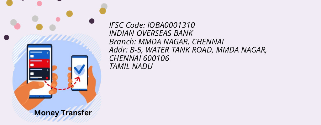 Find INDIAN OVERSEAS BANK IFSC Code CHENNAI - MMDA NAGAR Branch