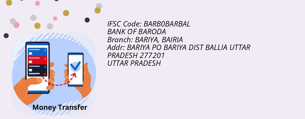 Find BANK OF BARODA IFSC Code BAIRIA - BARIYA Branch