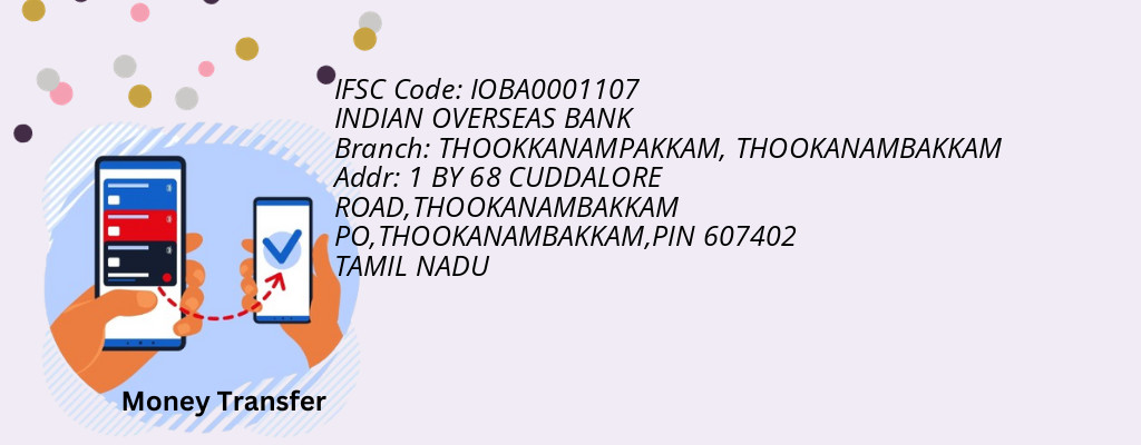 Find INDIAN OVERSEAS BANK IFSC Code THOOKANAMBAKKAM - THOOKKANAMPAKKAM Branch