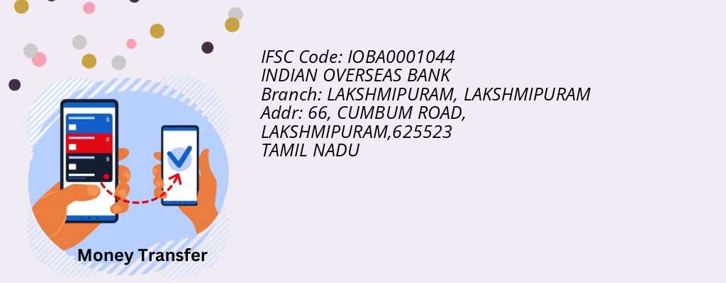 Find INDIAN OVERSEAS BANK IFSC Code LAKSHMIPURAM - LAKSHMIPURAM Branch