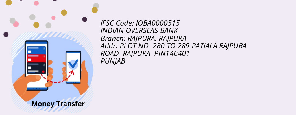 Find INDIAN OVERSEAS BANK IFSC Code RAJPURA - RAJPURA Branch